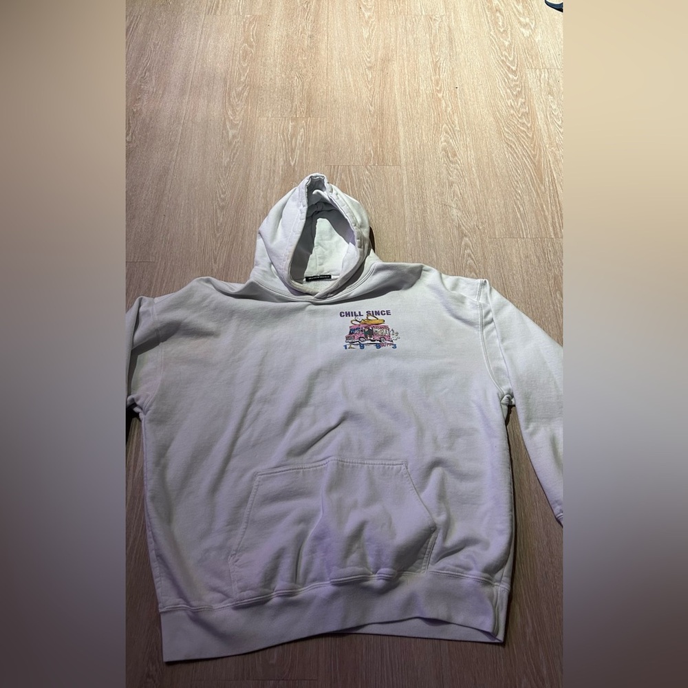 Brandy Melville White Graphic Hoodie